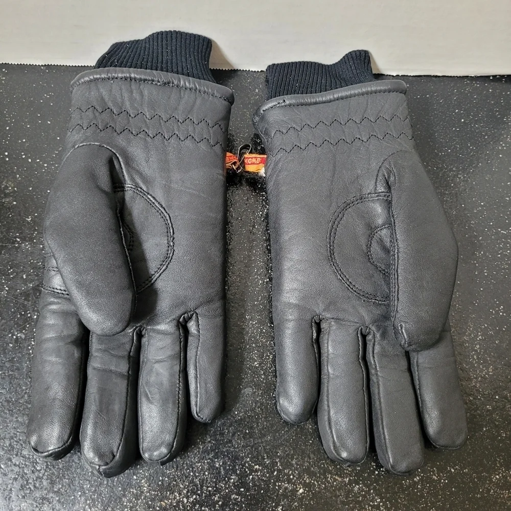 Kumbi Insulated Black Leather Gloves Ladies Medium